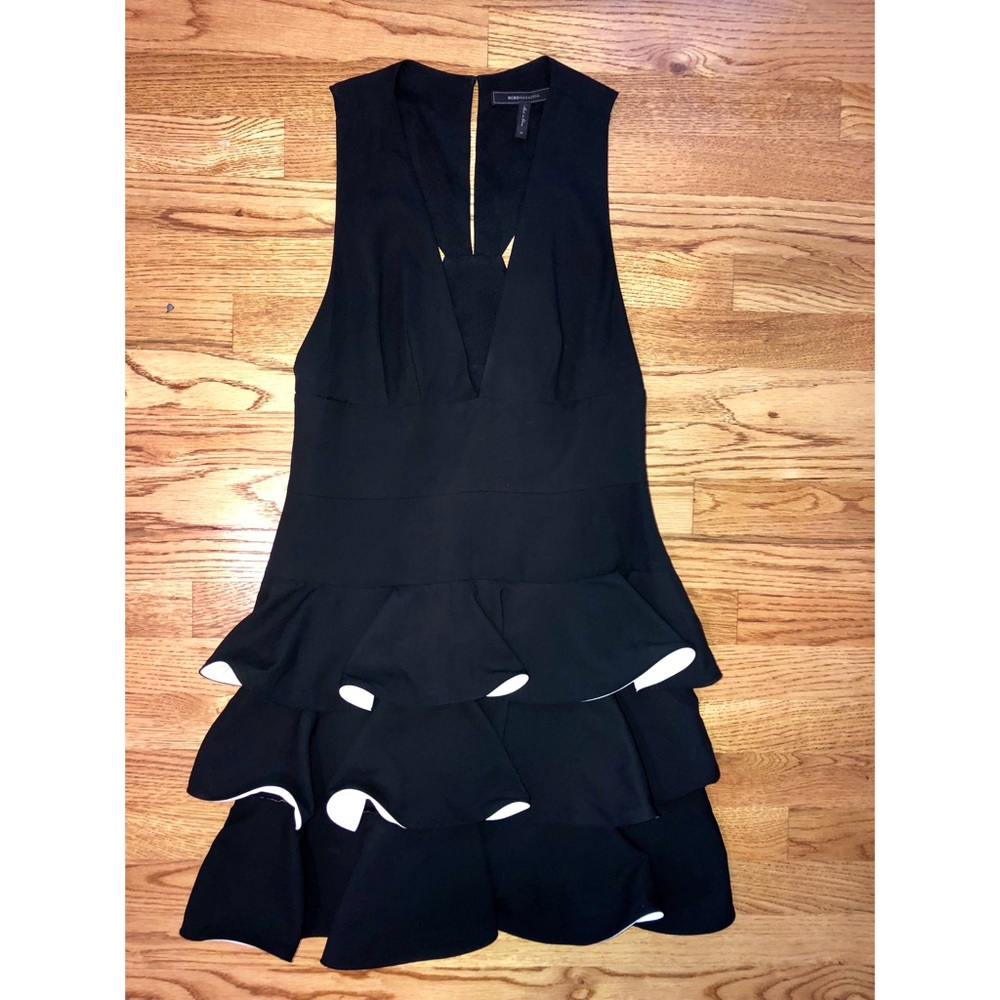 BCBGMAXAZRIA SIZE 10, Skater Black and white dress